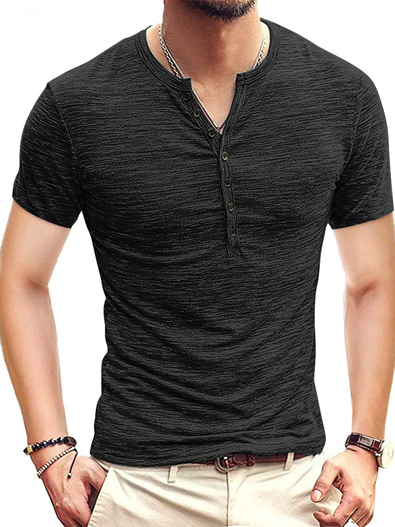 Men's Colorful Knitted Short Sleeve T-Shirt