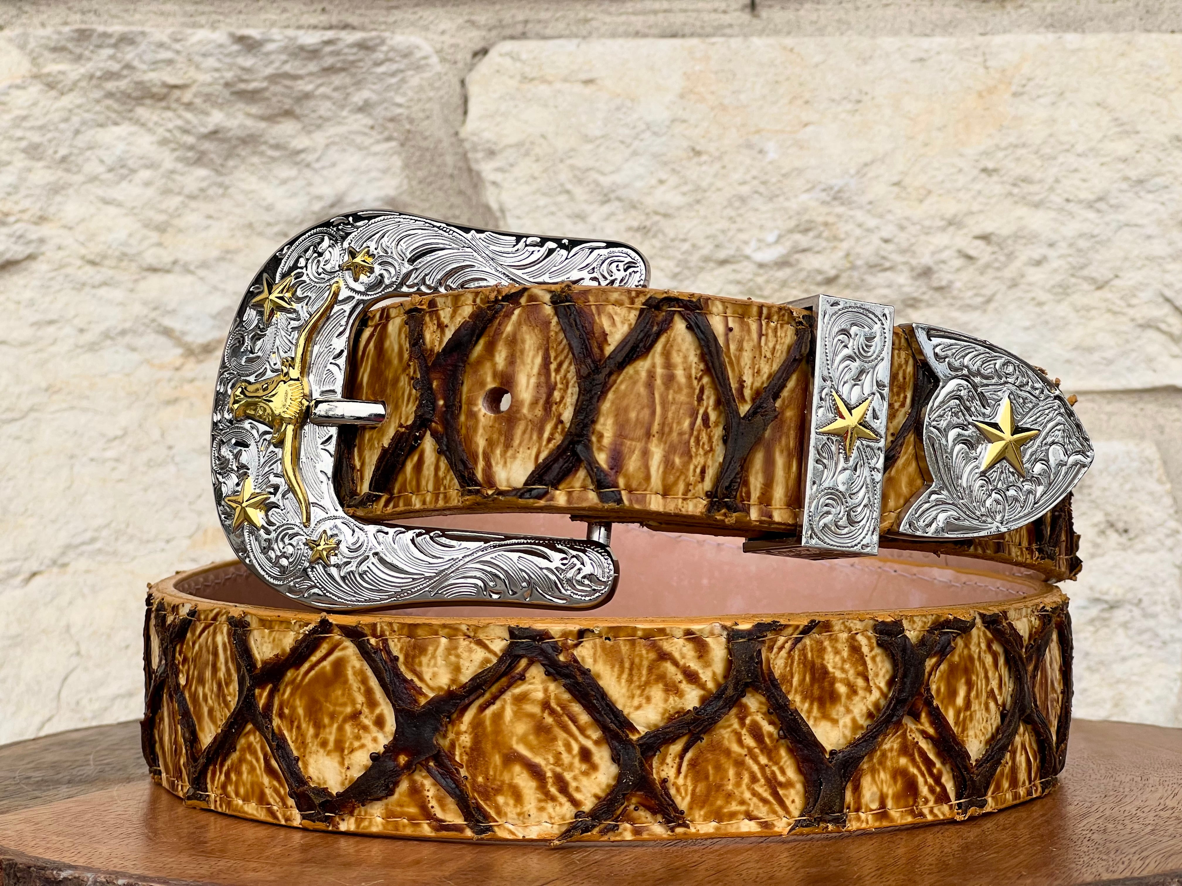 Butter Pirarucu Leather Belt