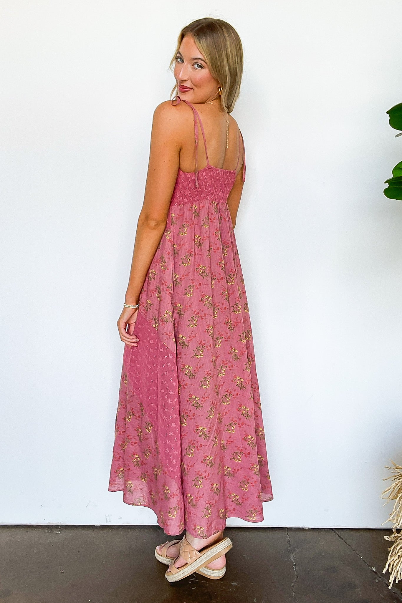 Floral Lace Mix Patchwork Maxi Dress