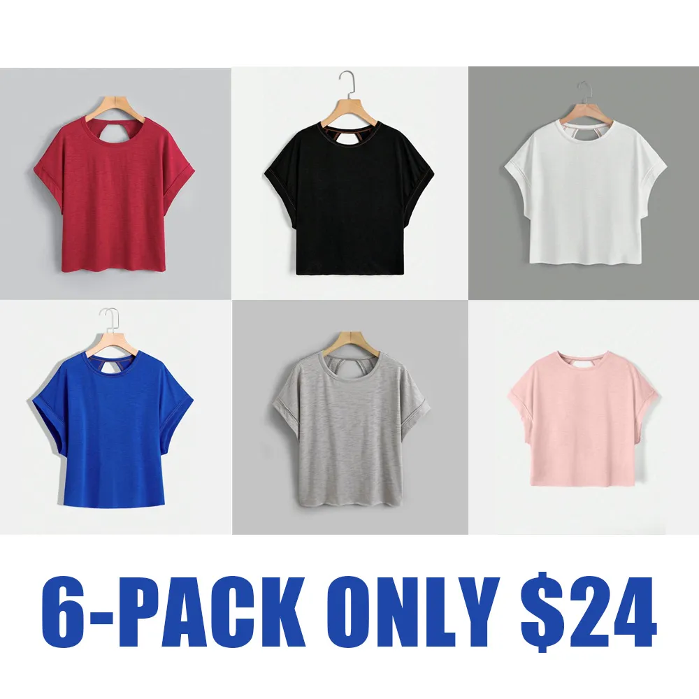 Women's Asymmetrical Cut-Out Batwing Tee