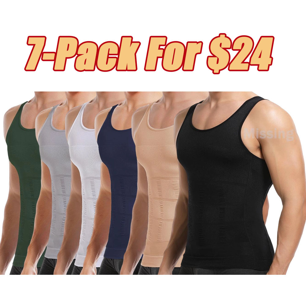 Men Body Shaper Compression Vest,Men Abdomen Sleeveless Running Workout Fitness GYM Tank Tops Shirts