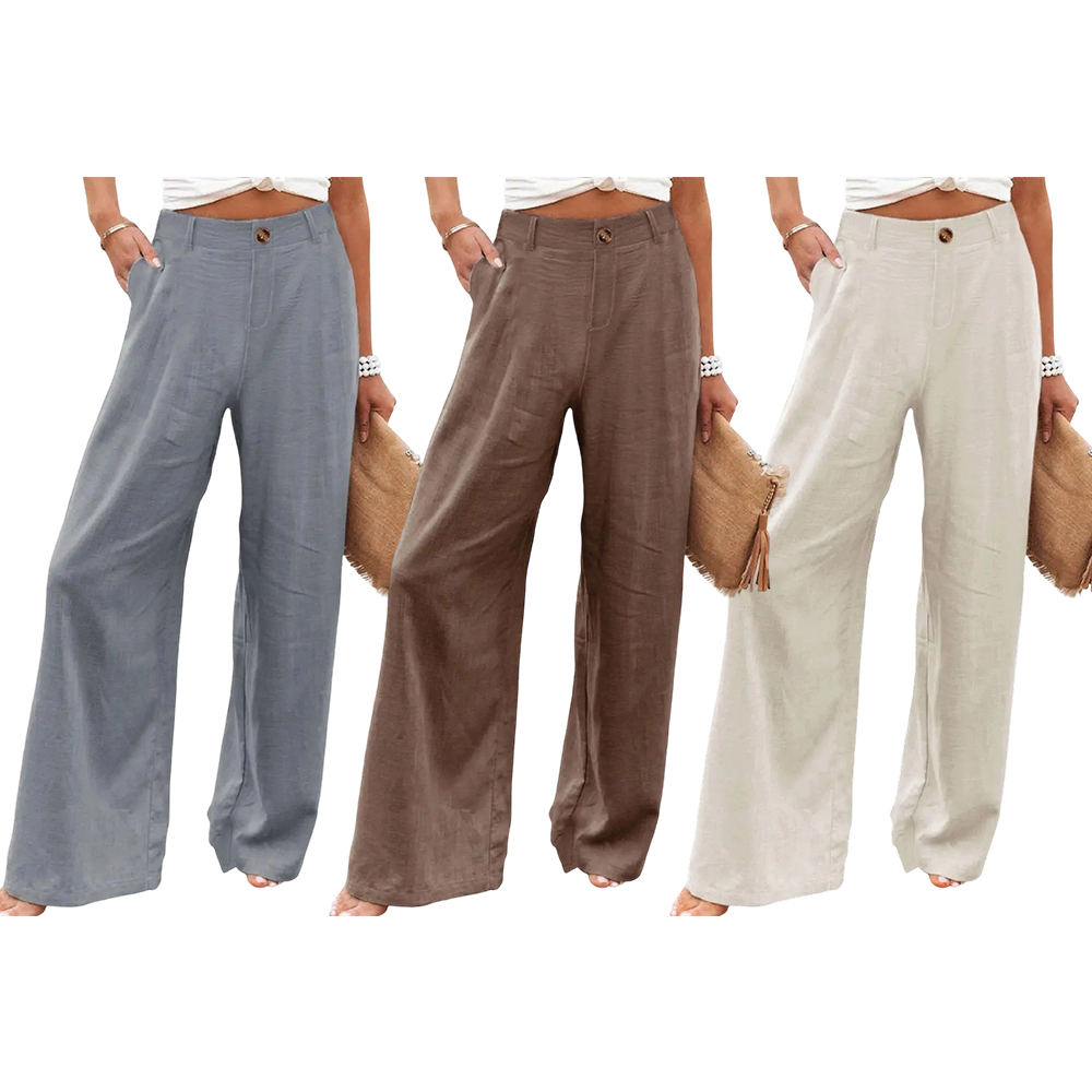 Women's Cotton Linen Pants | Summer 2026 Trendy High Waisted Wide Leg（TikTok Exclusive Offer）