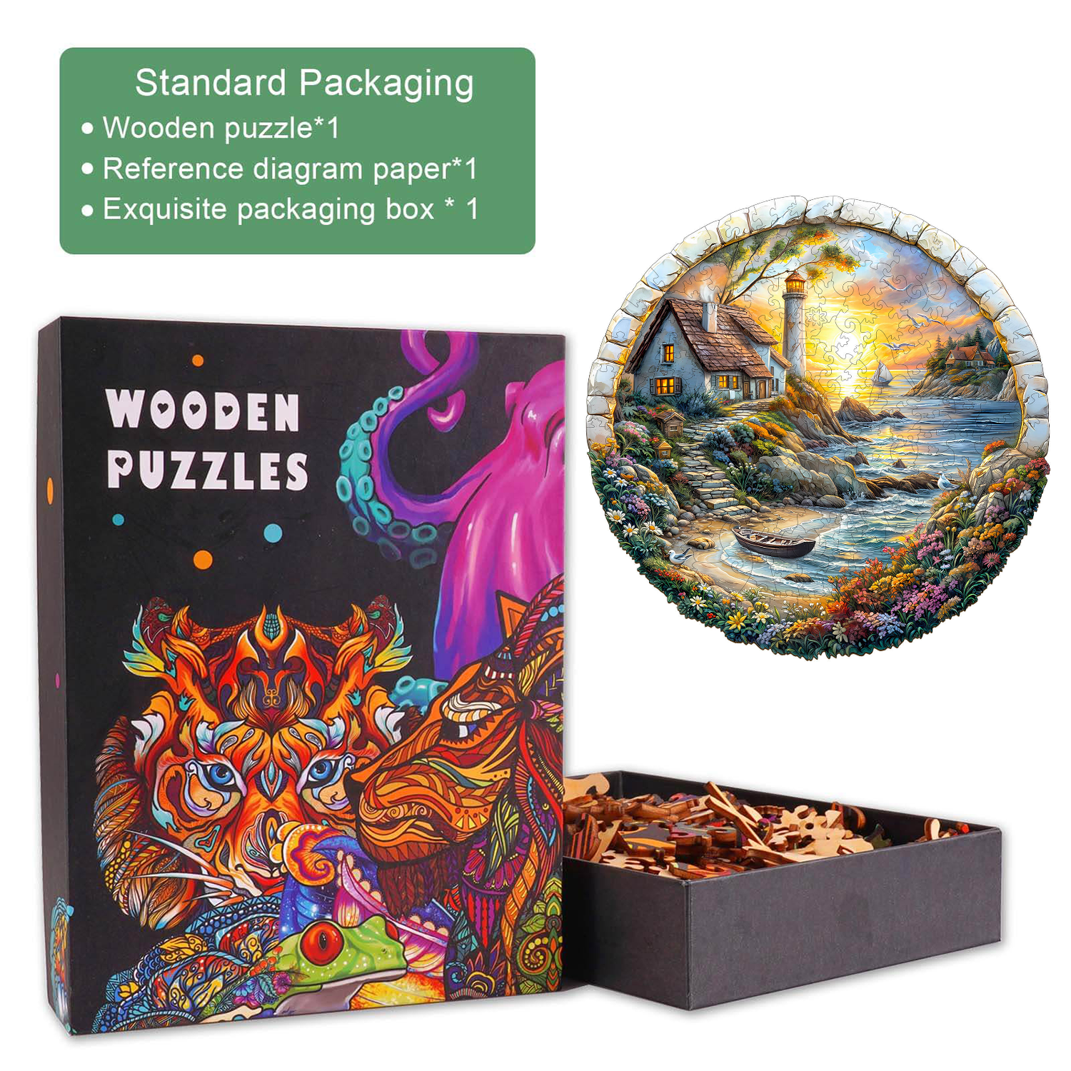 3D Sea island Wooden Jigsaw Puzzle