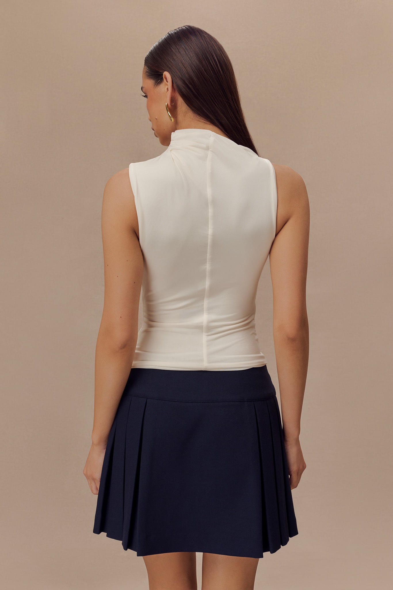 Ivory Sleeveless Slinky Top