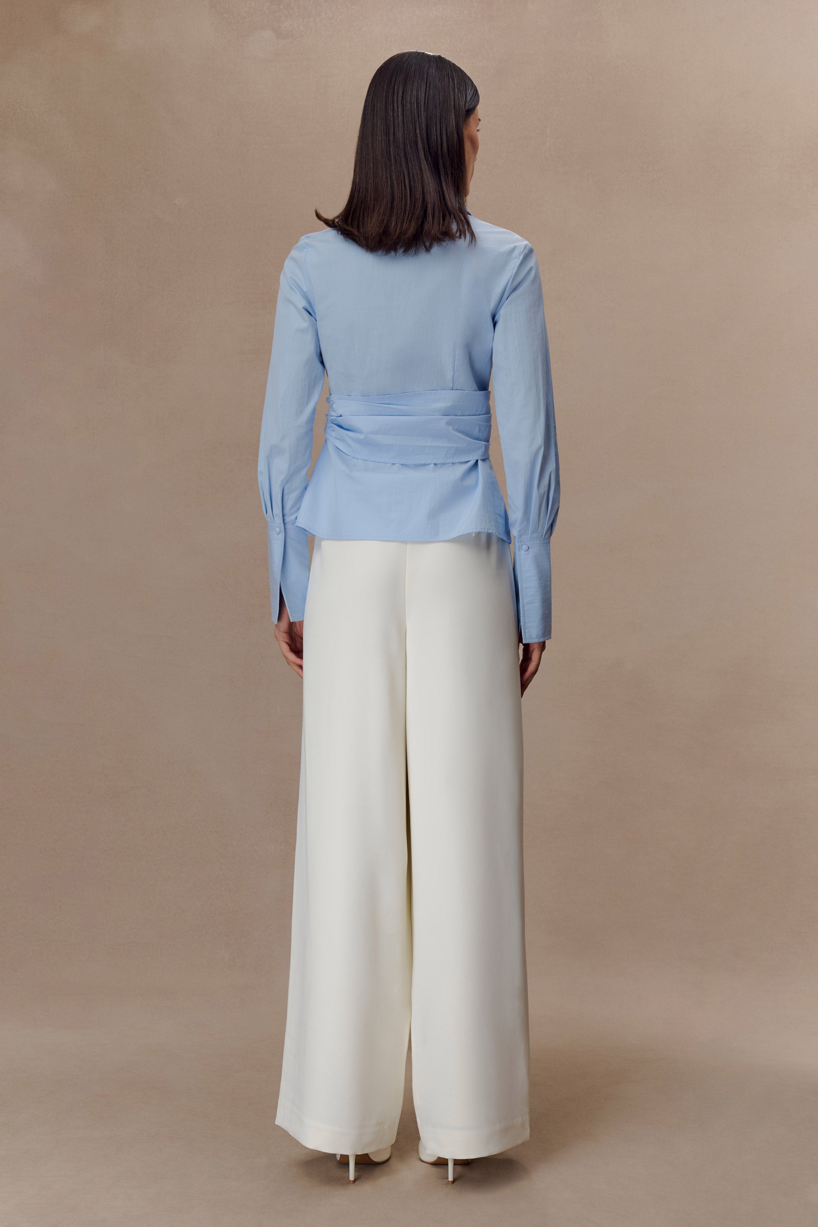 Blue Wrap Cotton Shirt