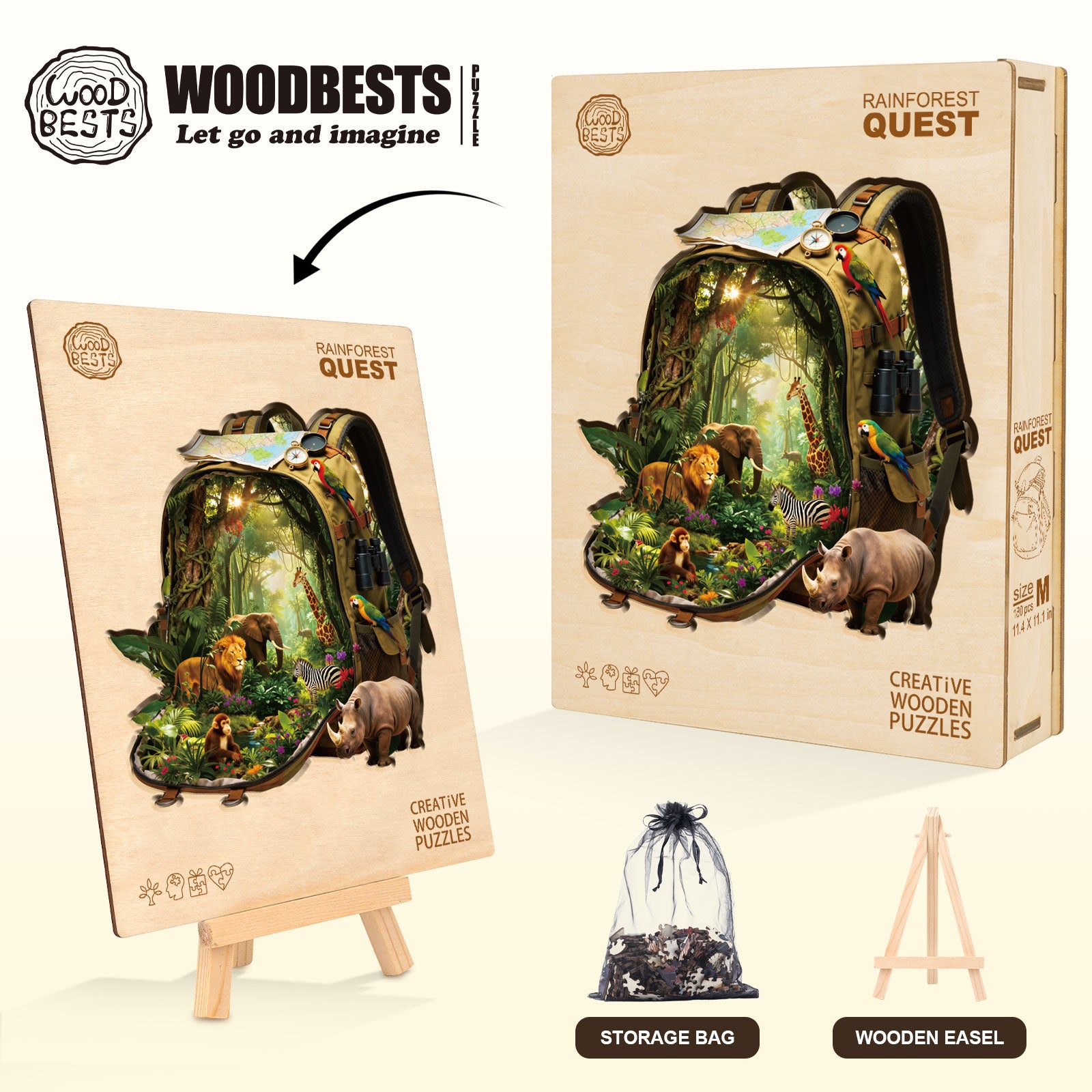 Rainforest Quest Wooden Jigsaw Puzzle