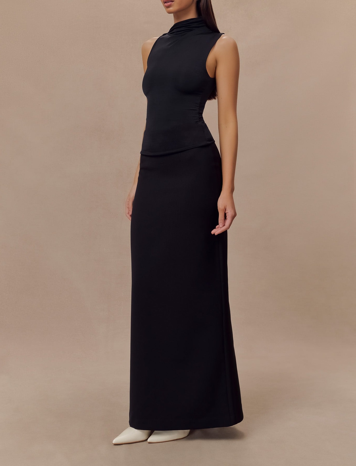 Black Sleeveless Slinky Top