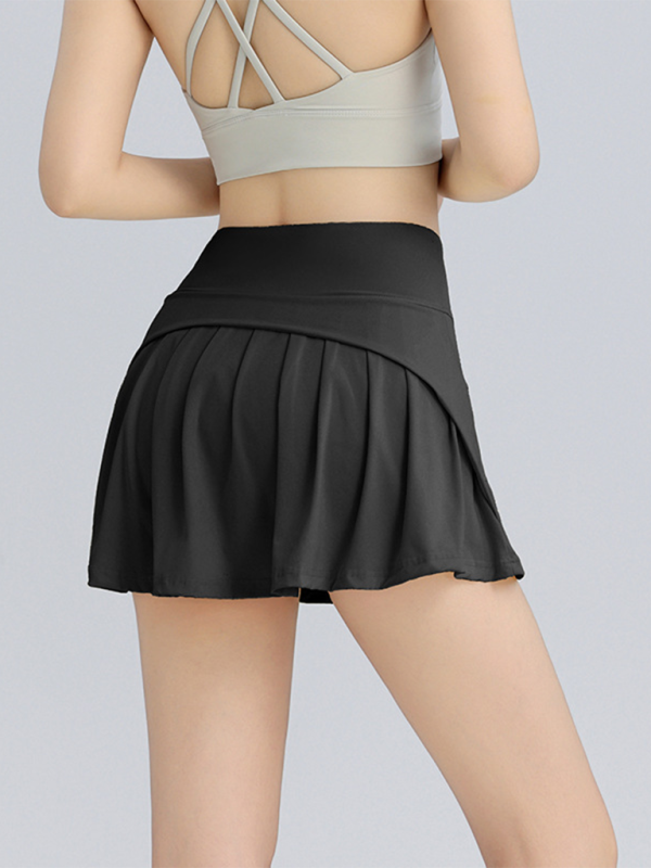High Waist Hip A-Line Sporty Mini Skirt