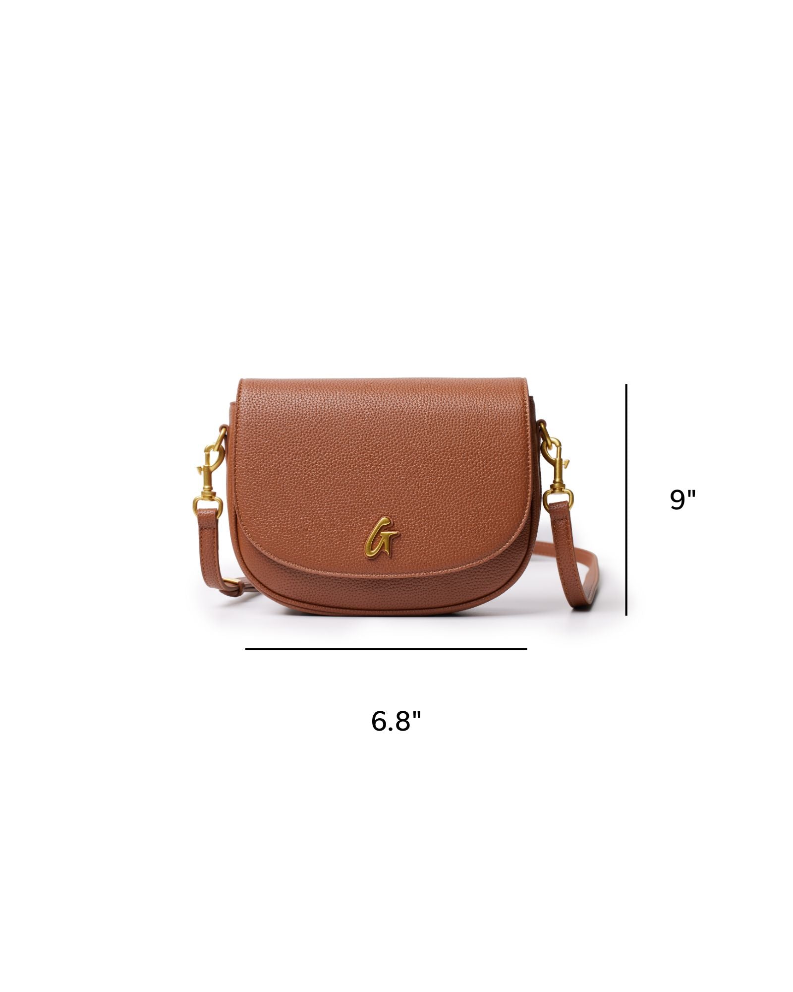 MEDIUM PEBBLE SHOULDER BAG - BROWN