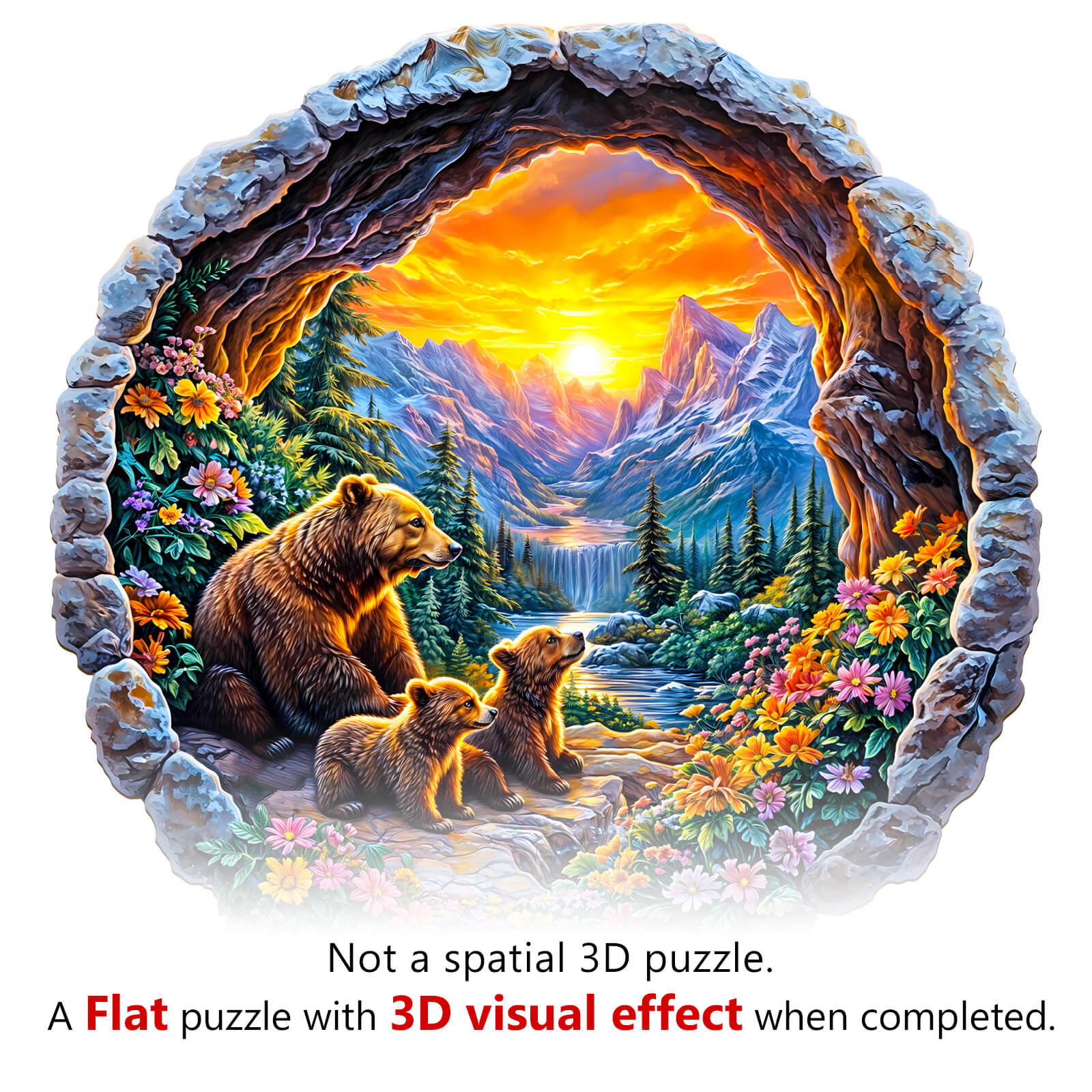 3D Bear's Journey Wooden Jigsaw Puzzle