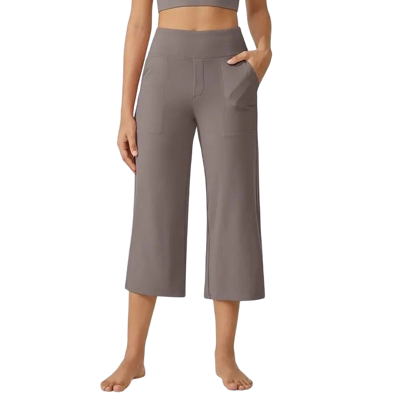 Capri Pants for Women Wide Leg Yoga Dress Cropped Pants Capri Leggings with Pockets for Casual Summer