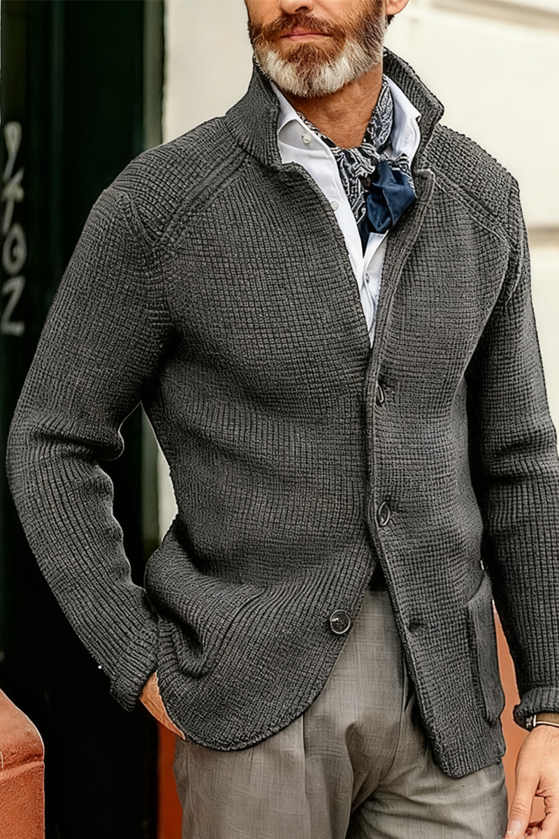 Textured Knit Cardigan Sweater Coat