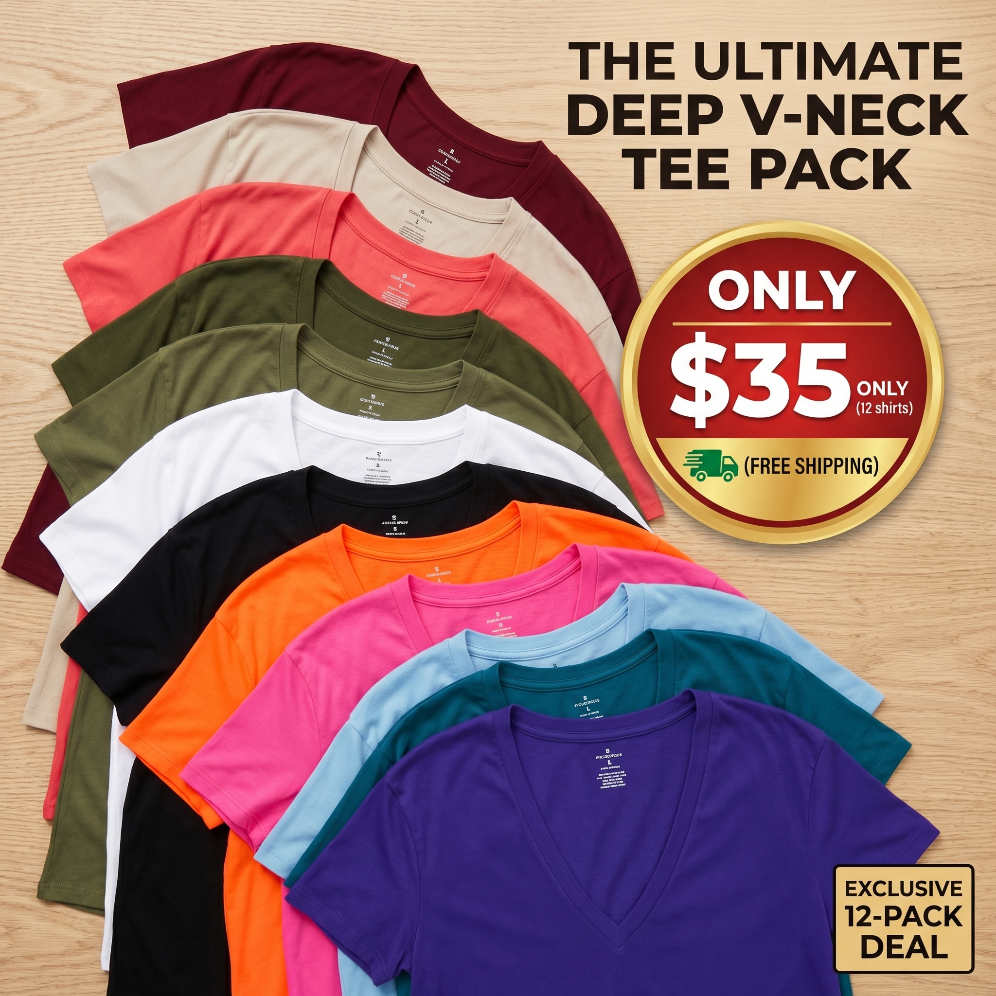 Women's Sexy V-Neck Tee