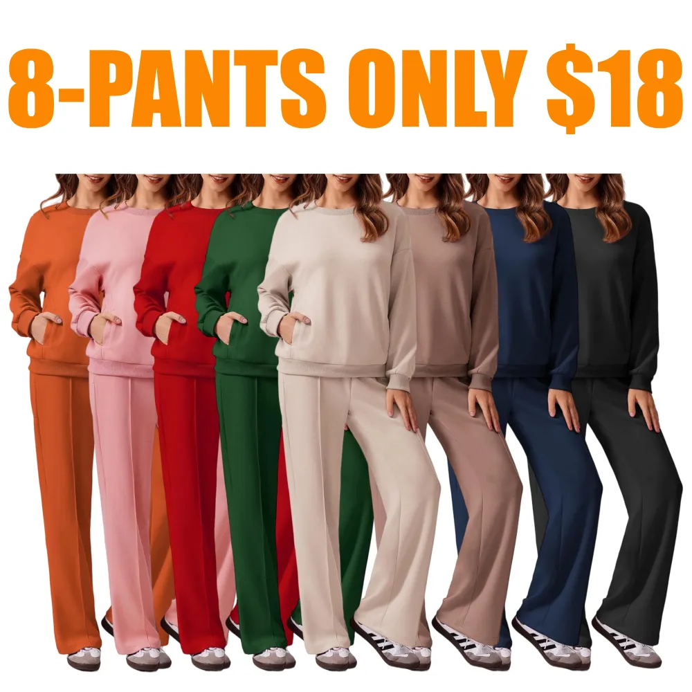 Comfortable Autumn Outfits 2-Piece Long Sleeve Sweatshirt