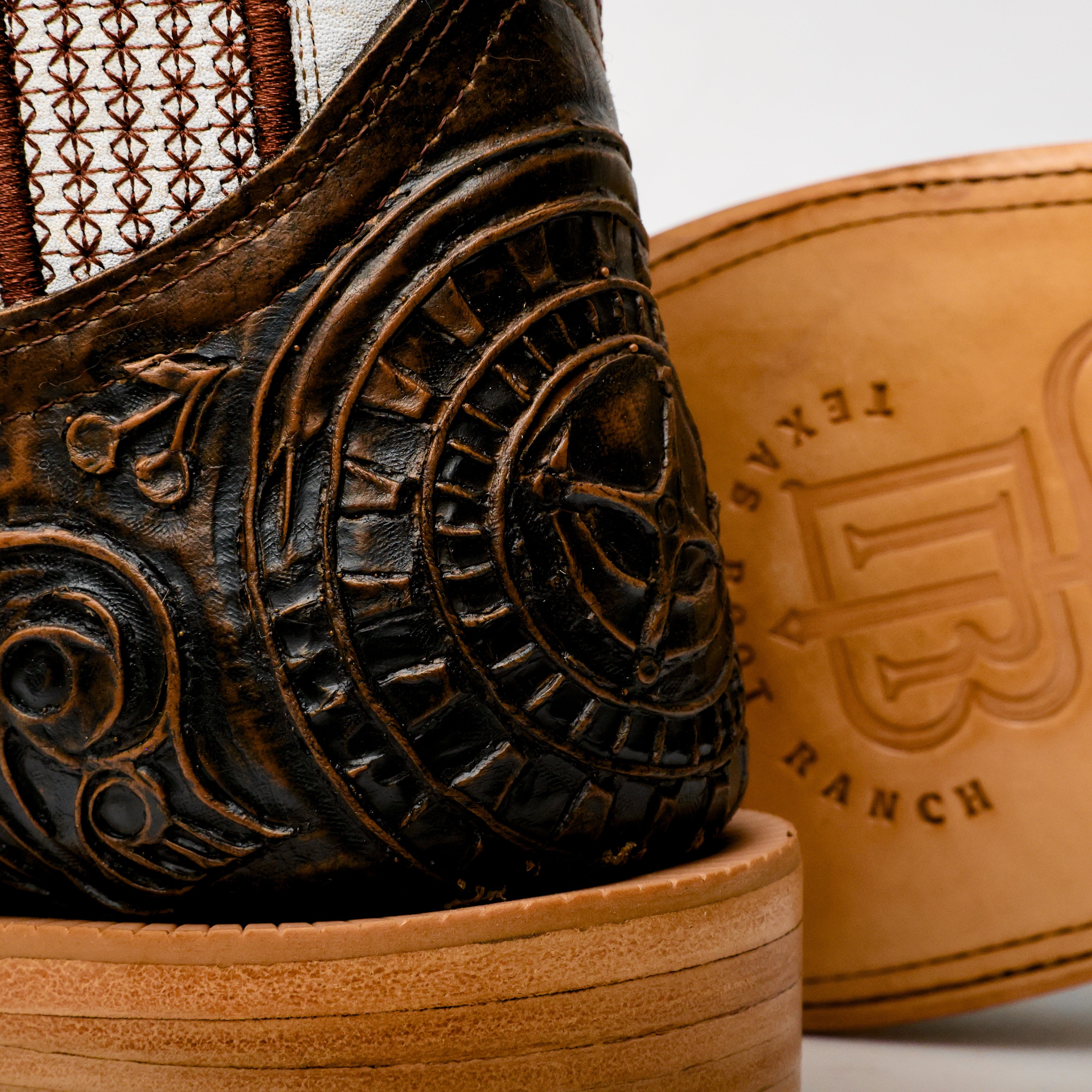 “Ace Of Spades” Bronze Boots - Square Toe