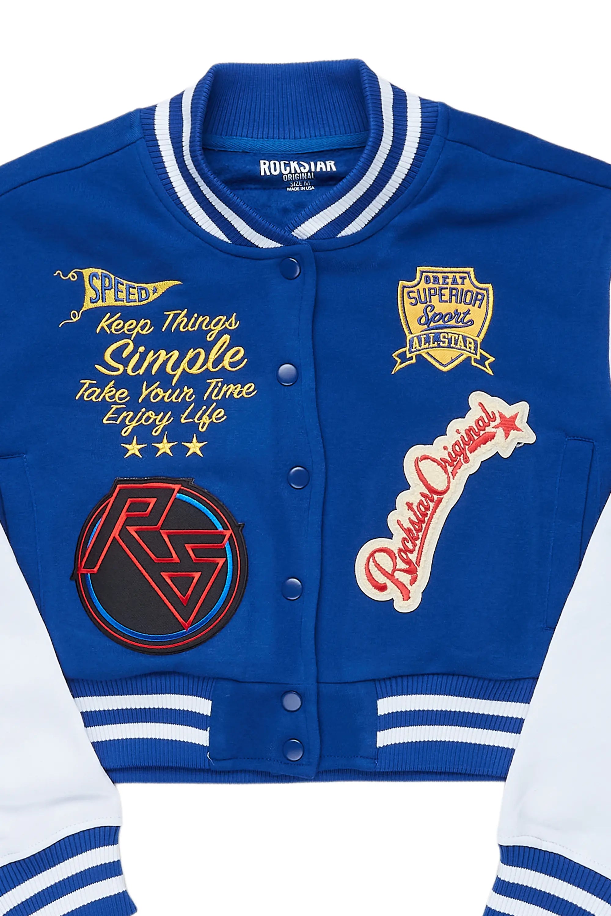 Dria Royal Blue Varsity Jacket