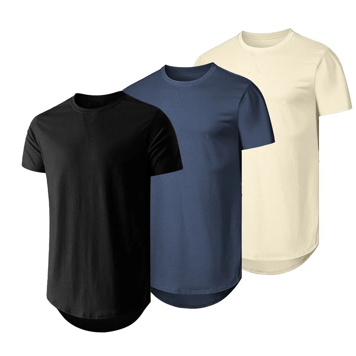 Men's Hipster Longline Crewneck T-Shirt