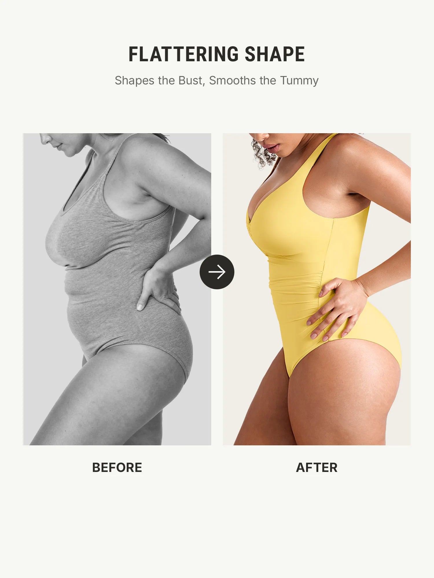 Feelingirl Deep V Metal Ring Ruched Sculpting Swimsuit