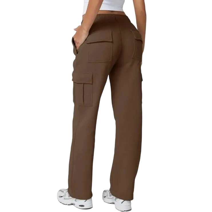 Women’s Medium Waist Fleece Baggy Sweatpants