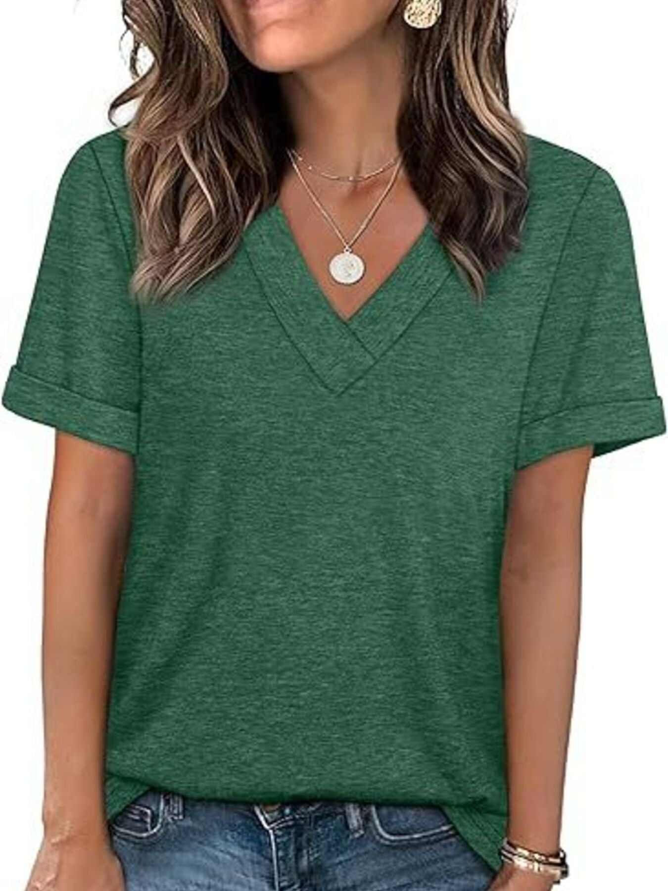 Casual V-Neck Short Sleeve T-Shirt