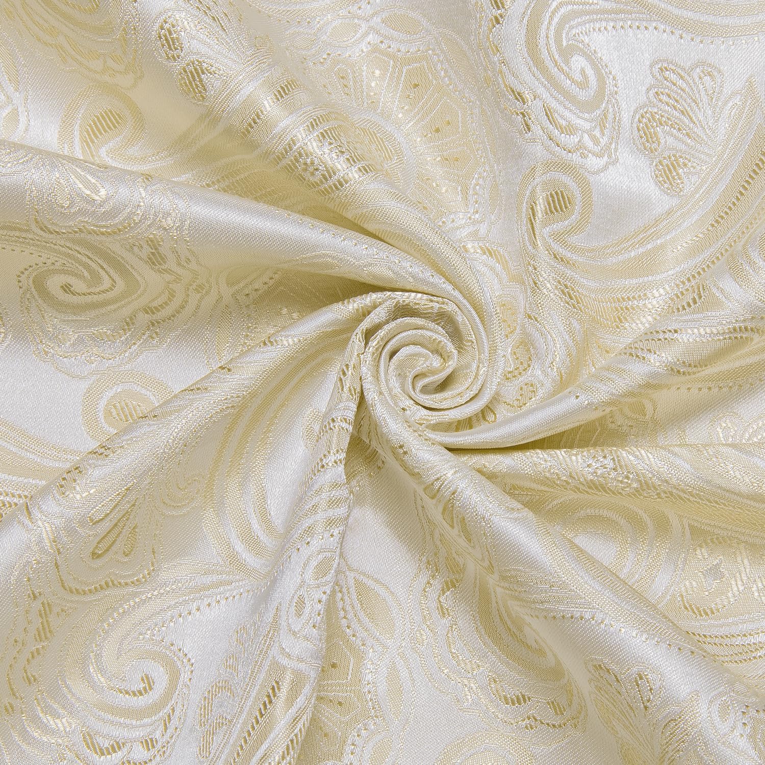 Men's Paisley Dress Shirt Long Sleeve Wrinkle Free Button Down Cowboy Shirts - Light Champagne&paisley