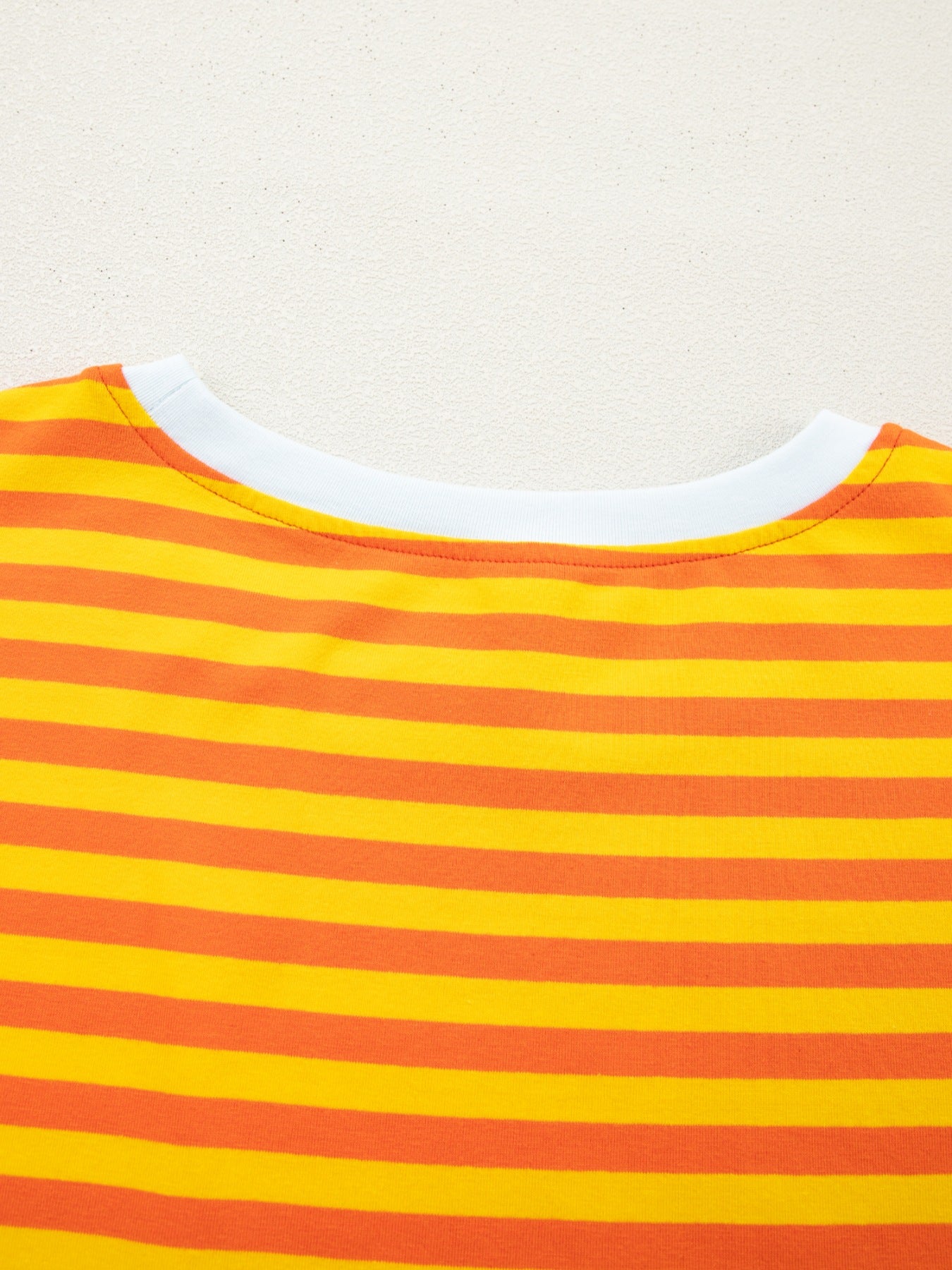 Striped Round Neck Casual T-Shirt