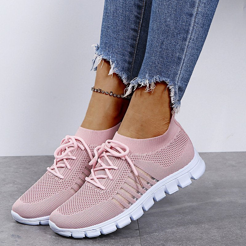 Breathable Mesh Lace Up Sneakers (multiple color options)