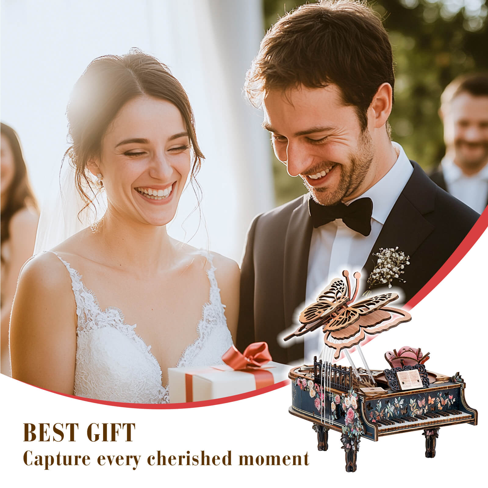 Floral Waltz â€“ DIY Wooden Music Box, 3D Puzzle Craft Kit