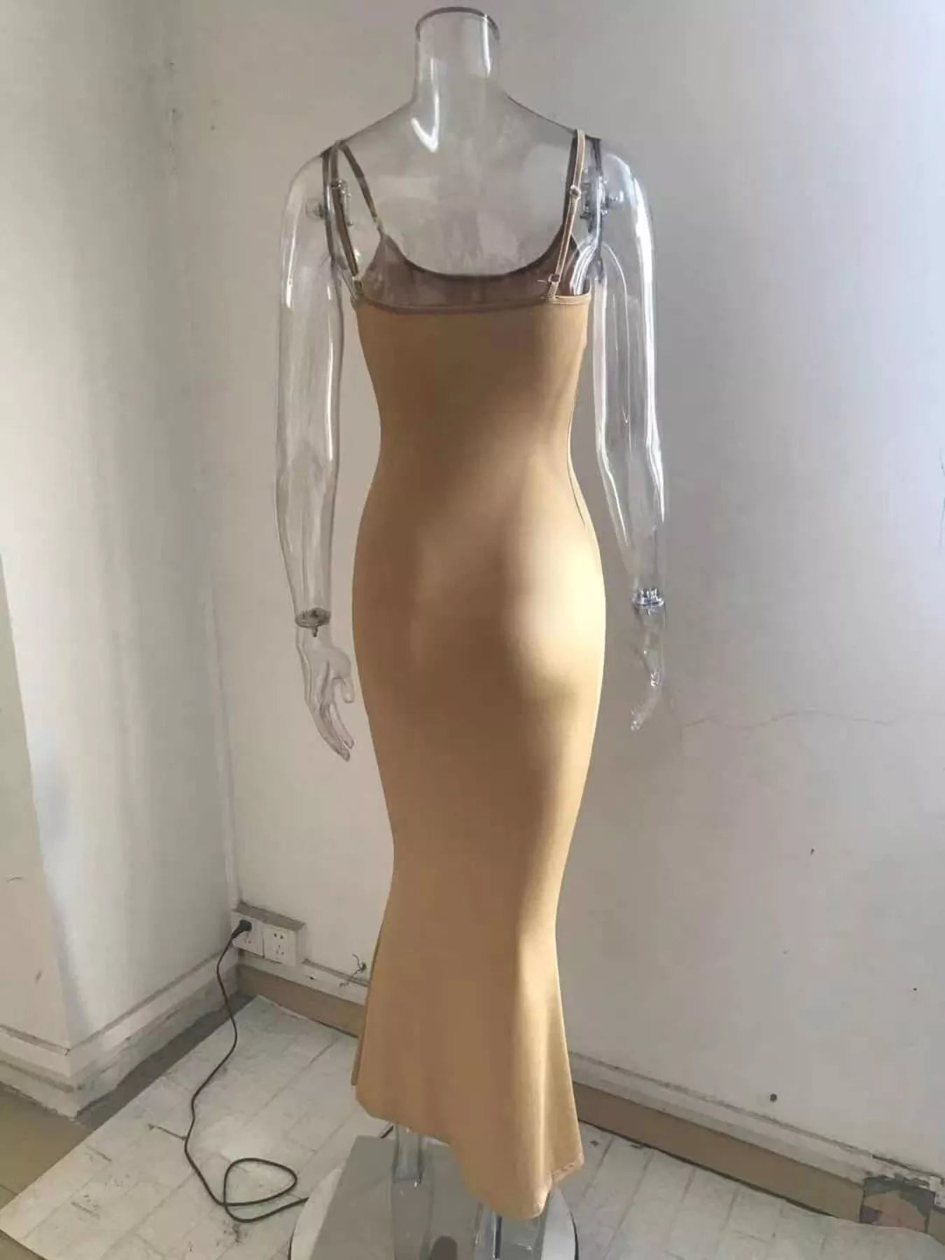 Spaghetti Strap Bodycon Maxi Dress