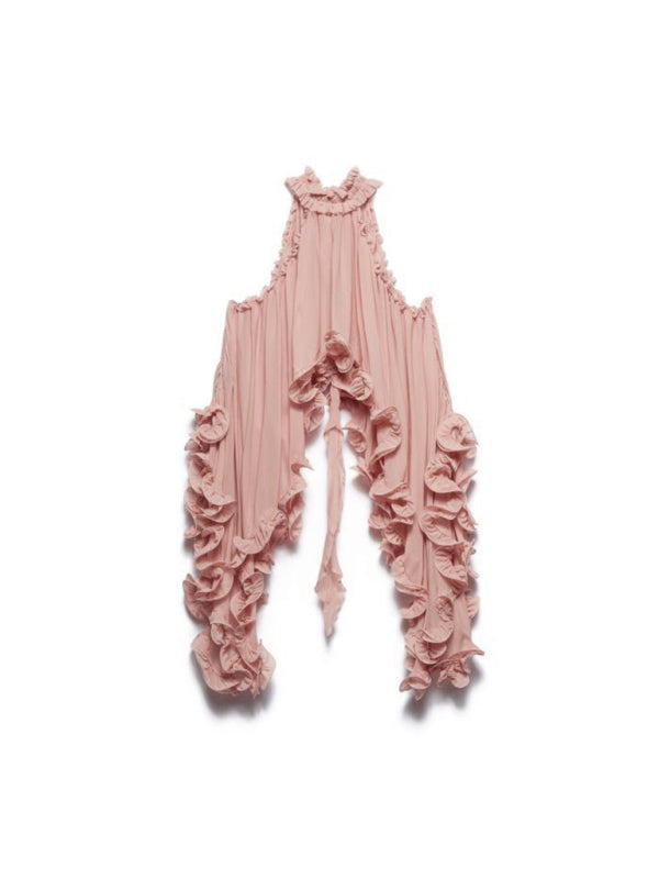 Country Style Ruffle Sleeveless Skirt Set