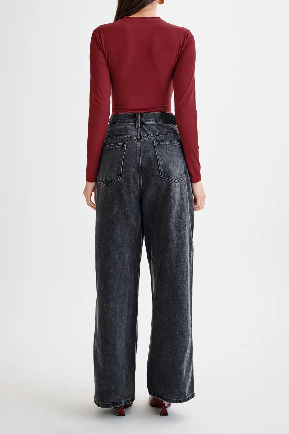 Recycled Nylon Long Sleeve Crew Neck Bodysuit