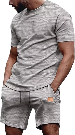 🌴Men’s Casual Summer 2-Piece Shirt & Shorts Set – Comfortable Everyday Outfit