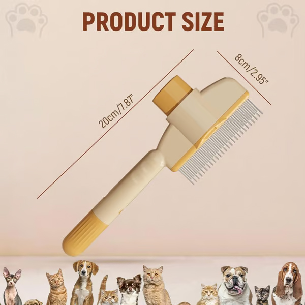 Self-cleaning Pet Flea Comb Grooming Brush