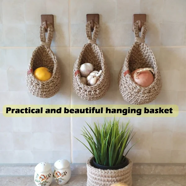 Hanging Wall Vegetable Fruit Baskets For Kitchen, Potato Garlic Onion Hanging