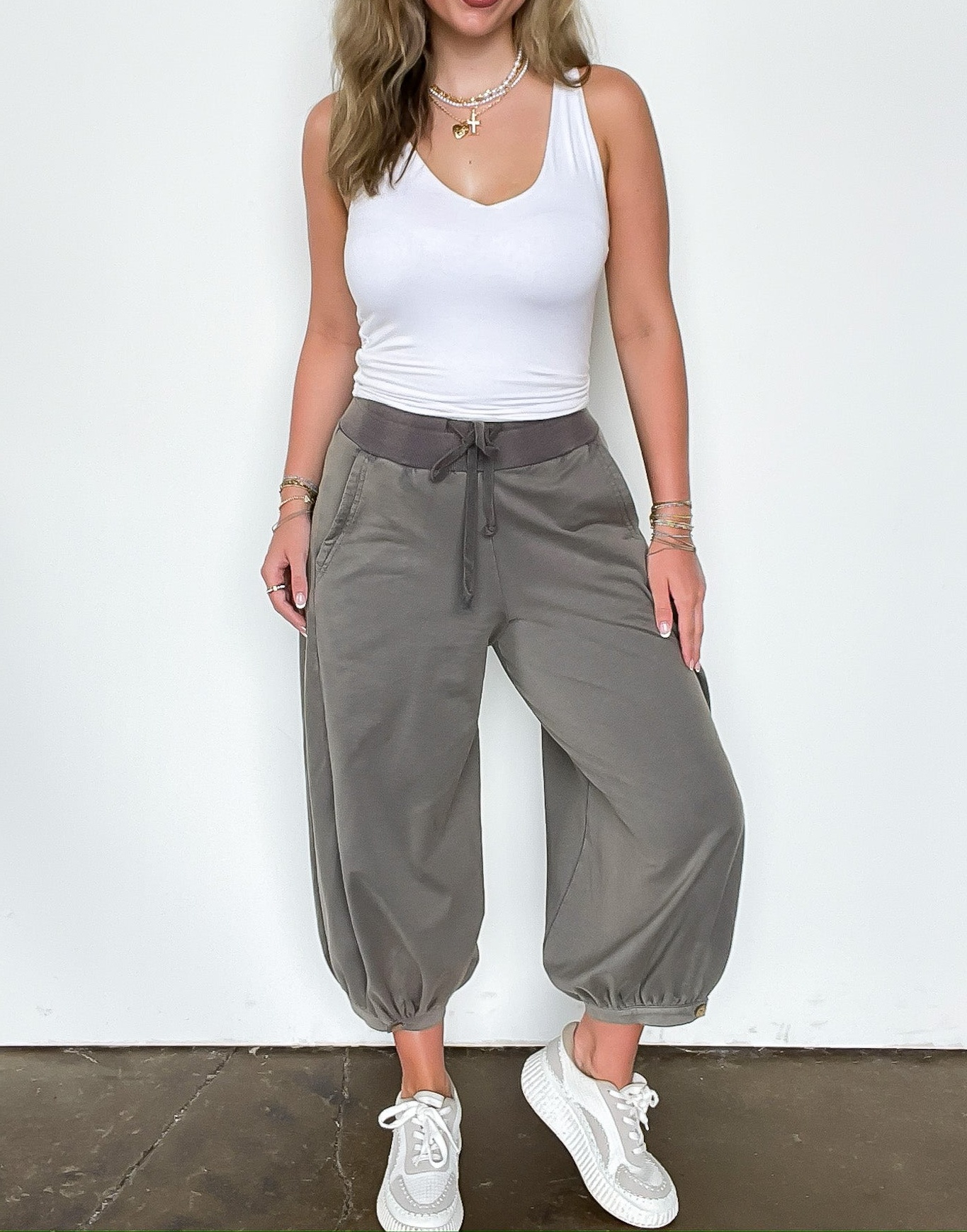 Acid Wash Bubble Pants