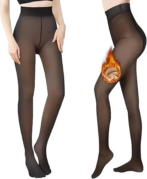 Women Fleece Lined Warm Sheer Winter Tights