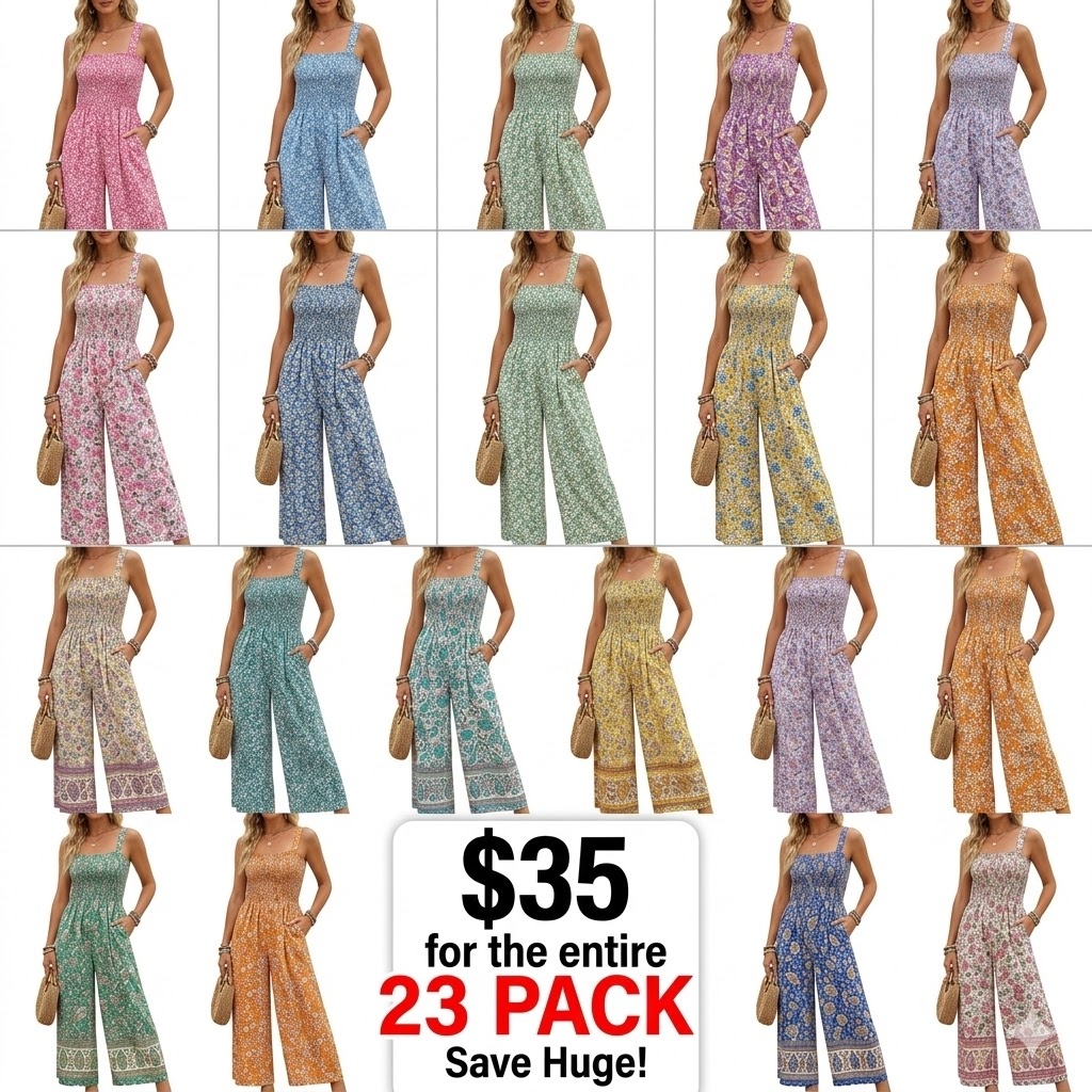 Women's Casual Loose Overalls Jumpsuits