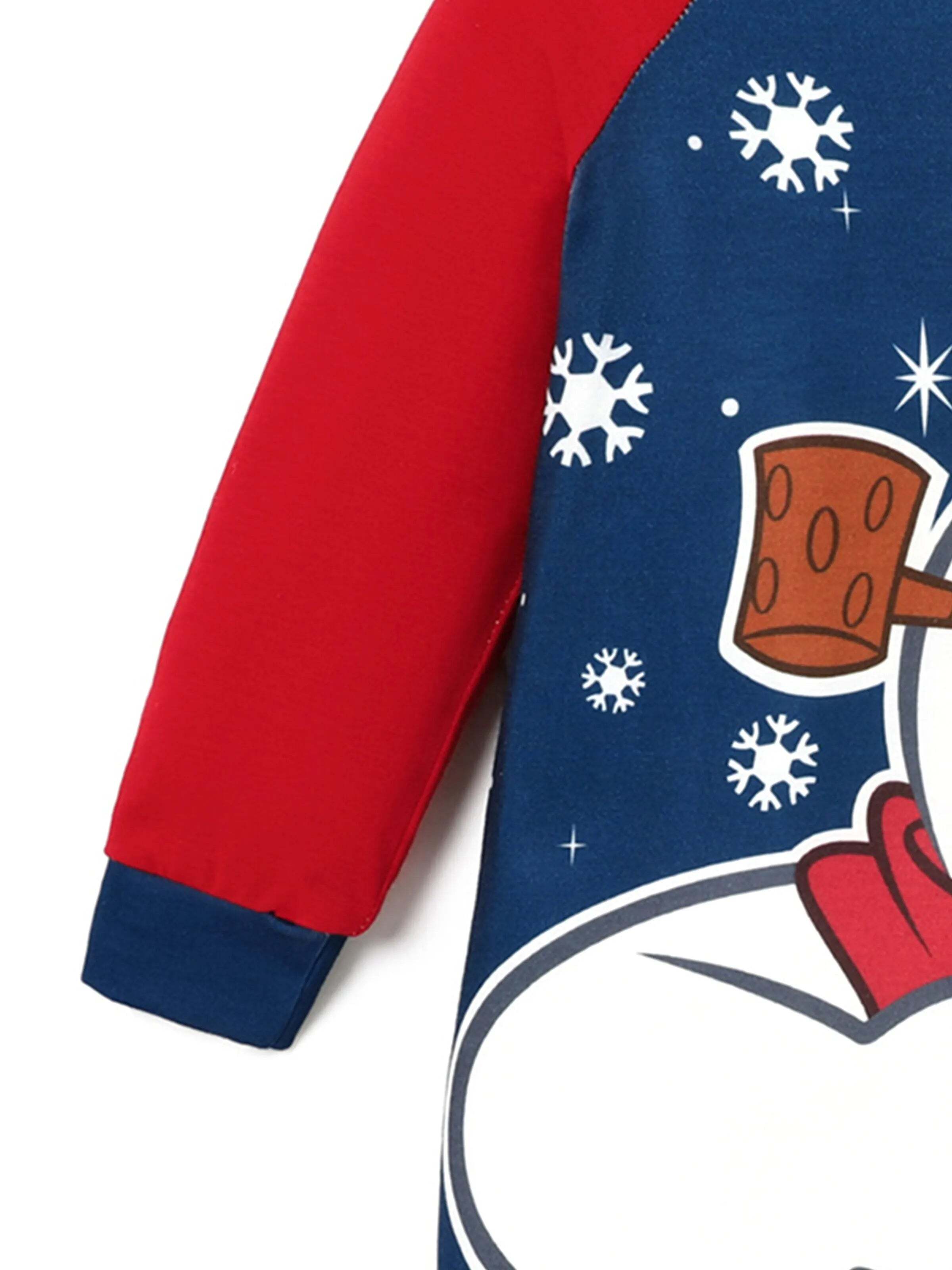 Frosty The Snowman Christmas Family Matching Color-block Pajamas Sets with Christmas Socks