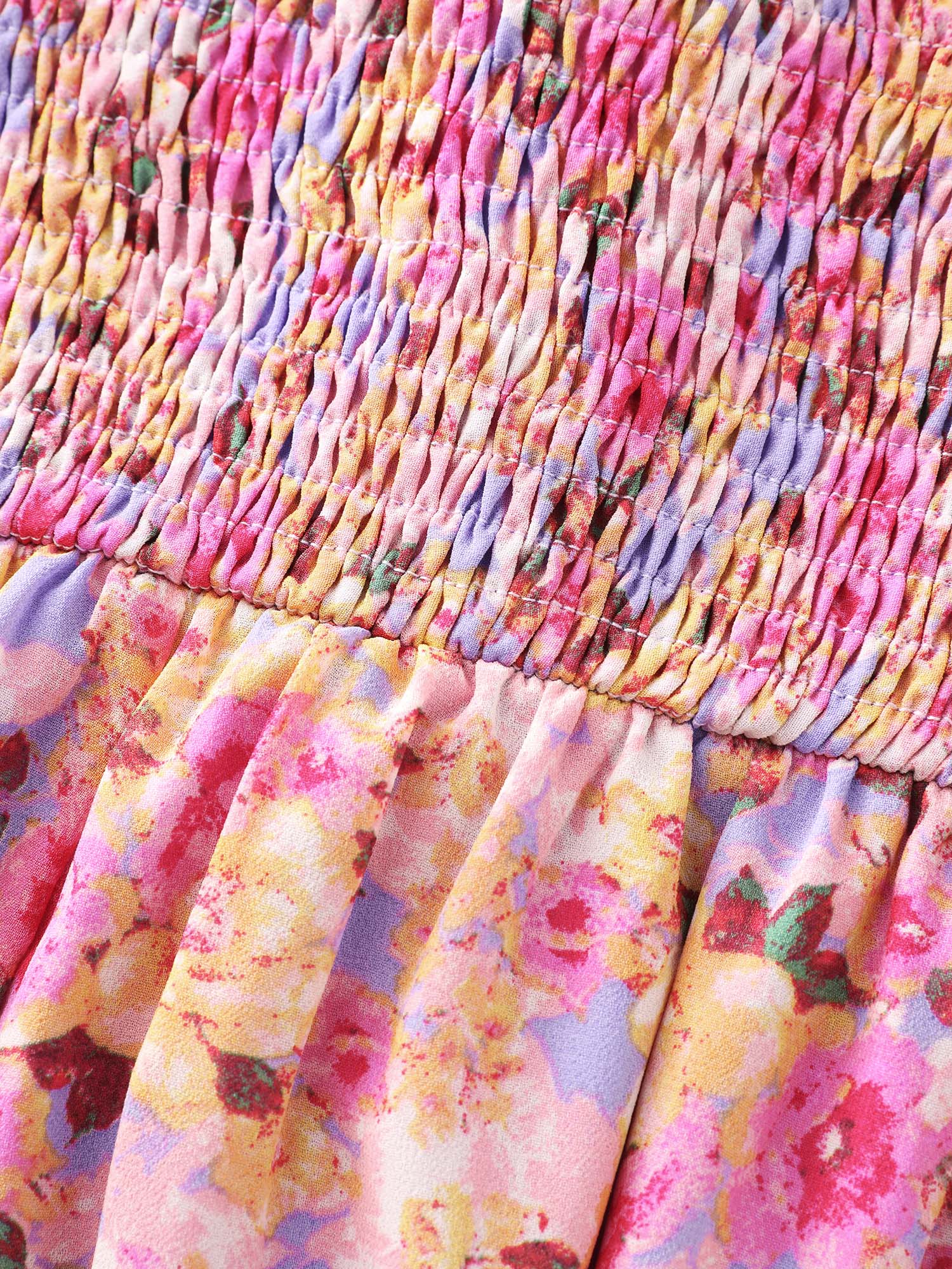 Floral Ease Ruffled Hem One-Shoulder Midi Dress