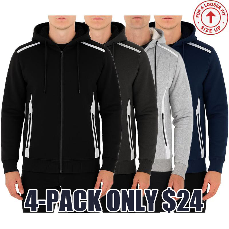 Men’s Heavyweight Sherpa Fleece-Lined Tech Zip Hoodie