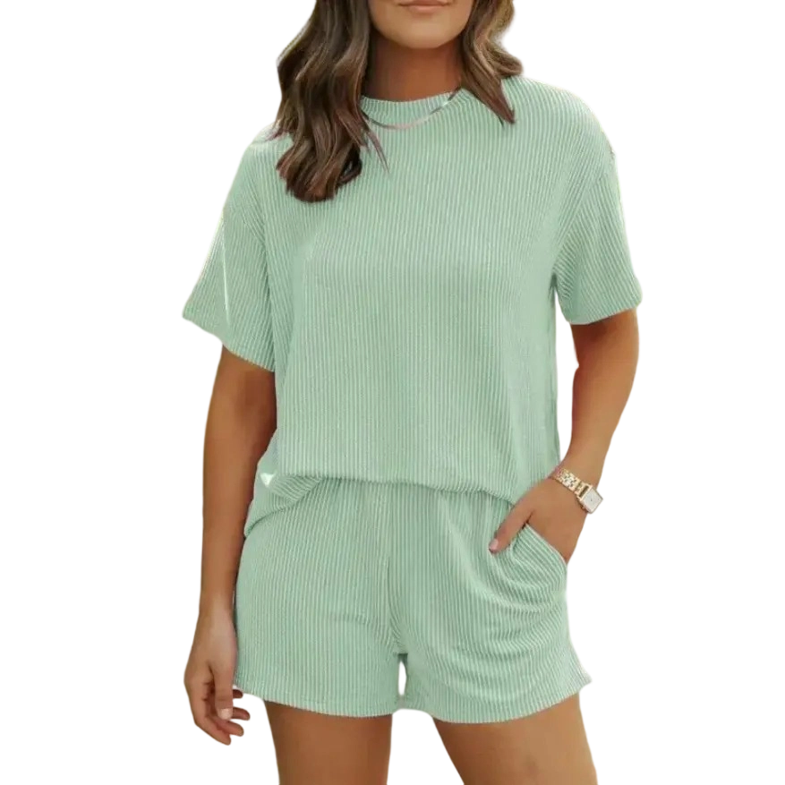 Women's Ribbed Knit Lounge Set