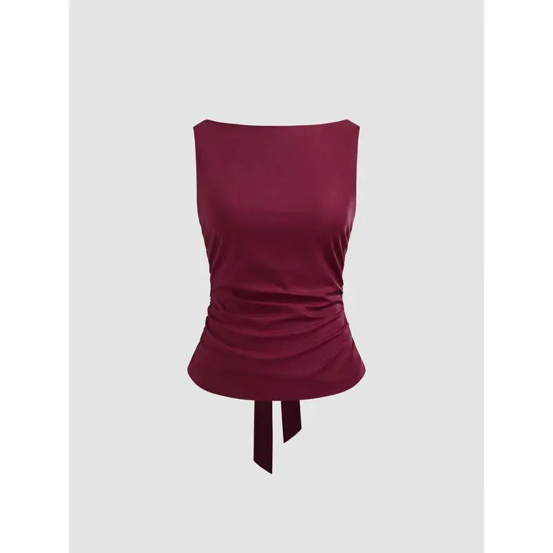 Ladies Lightweight Bow Detail Tops