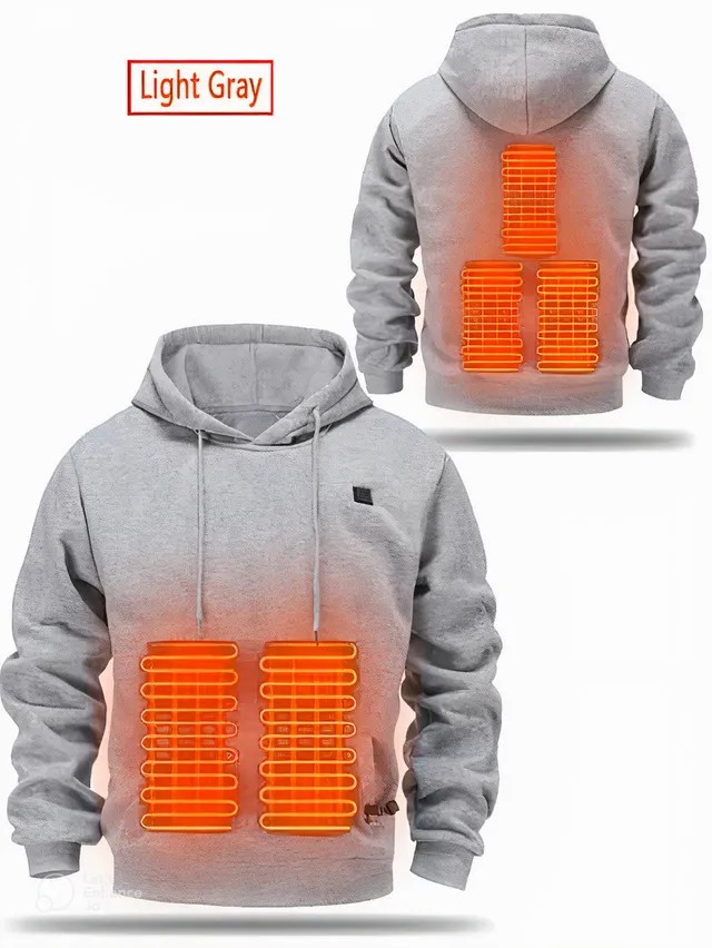 Men’s Smart Heated Hoodie with 5-Zone Heating & Adjustable Temperature