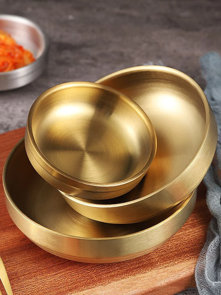 Bowls-Stainless Steel Gold & Silver