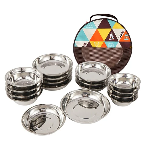 17PC Stainless Steel Dinnerware