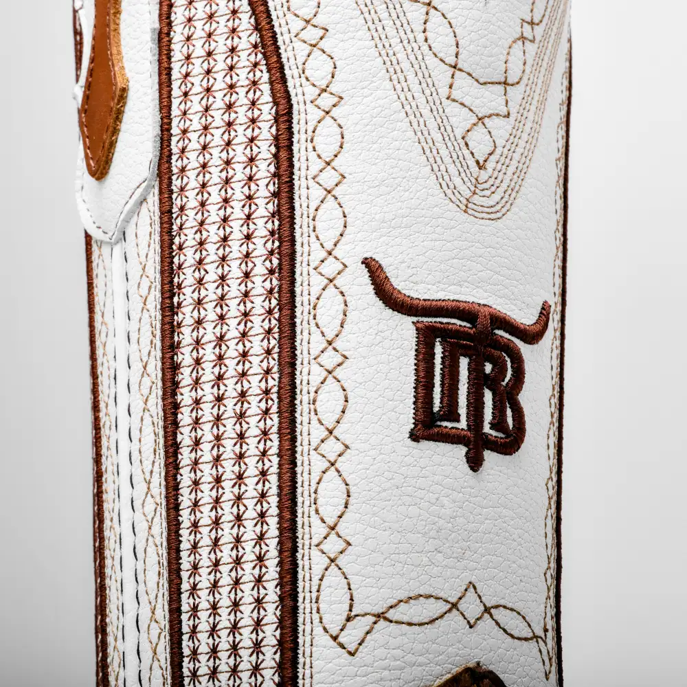 Tan Basketweave Boots -Square Toe