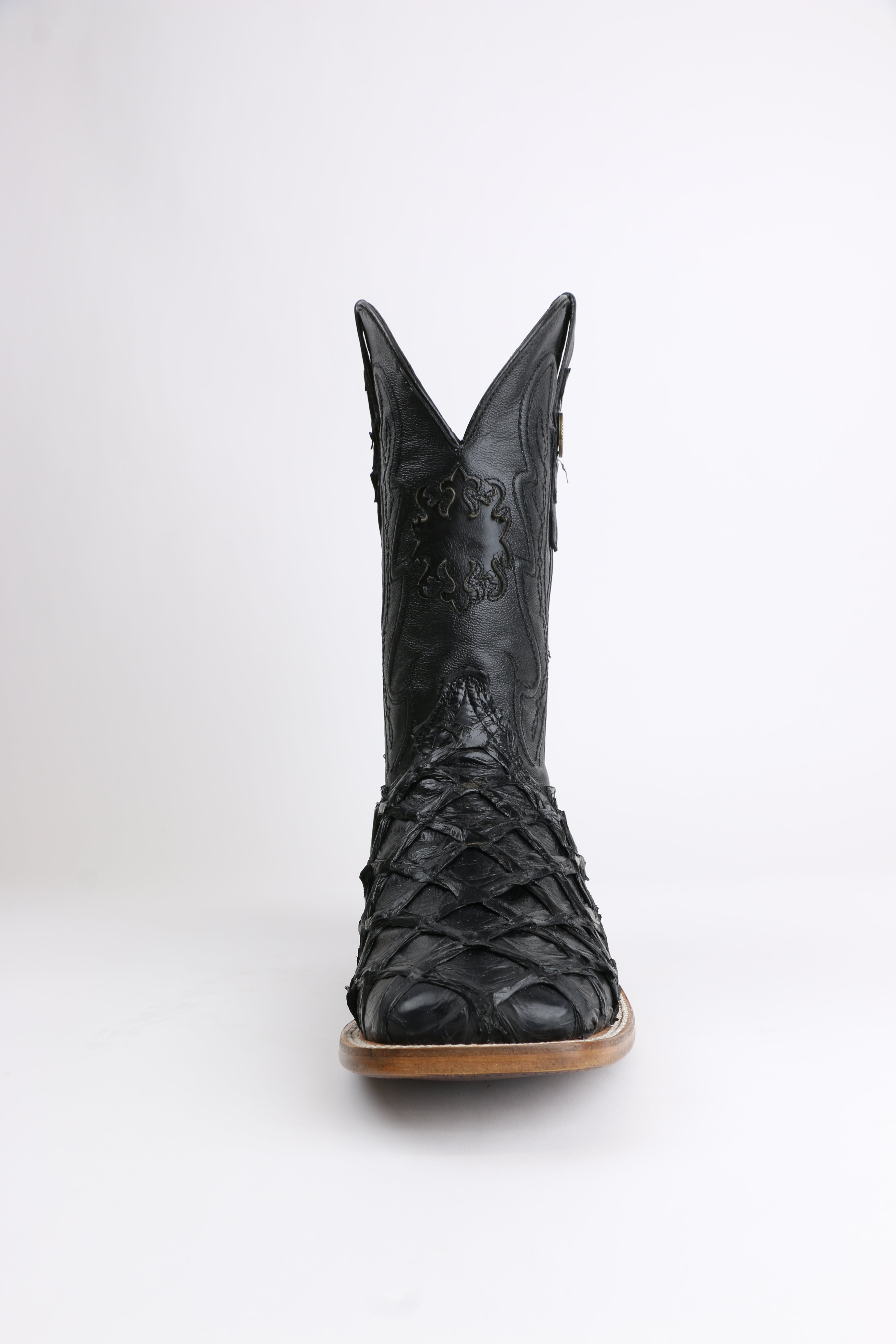 Chero's Premium Exotic Pirarucu Gloss Black Clearance Sale 70%OFF