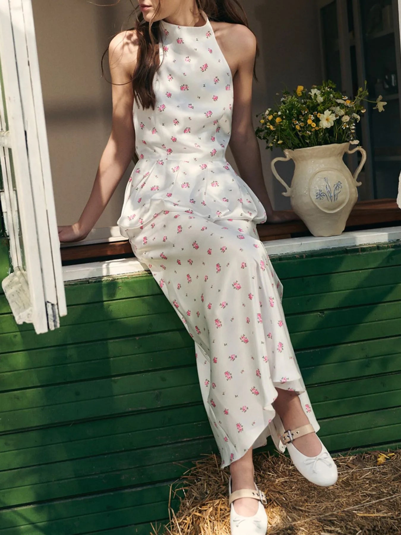 Floral Print Cami and Skirt Set