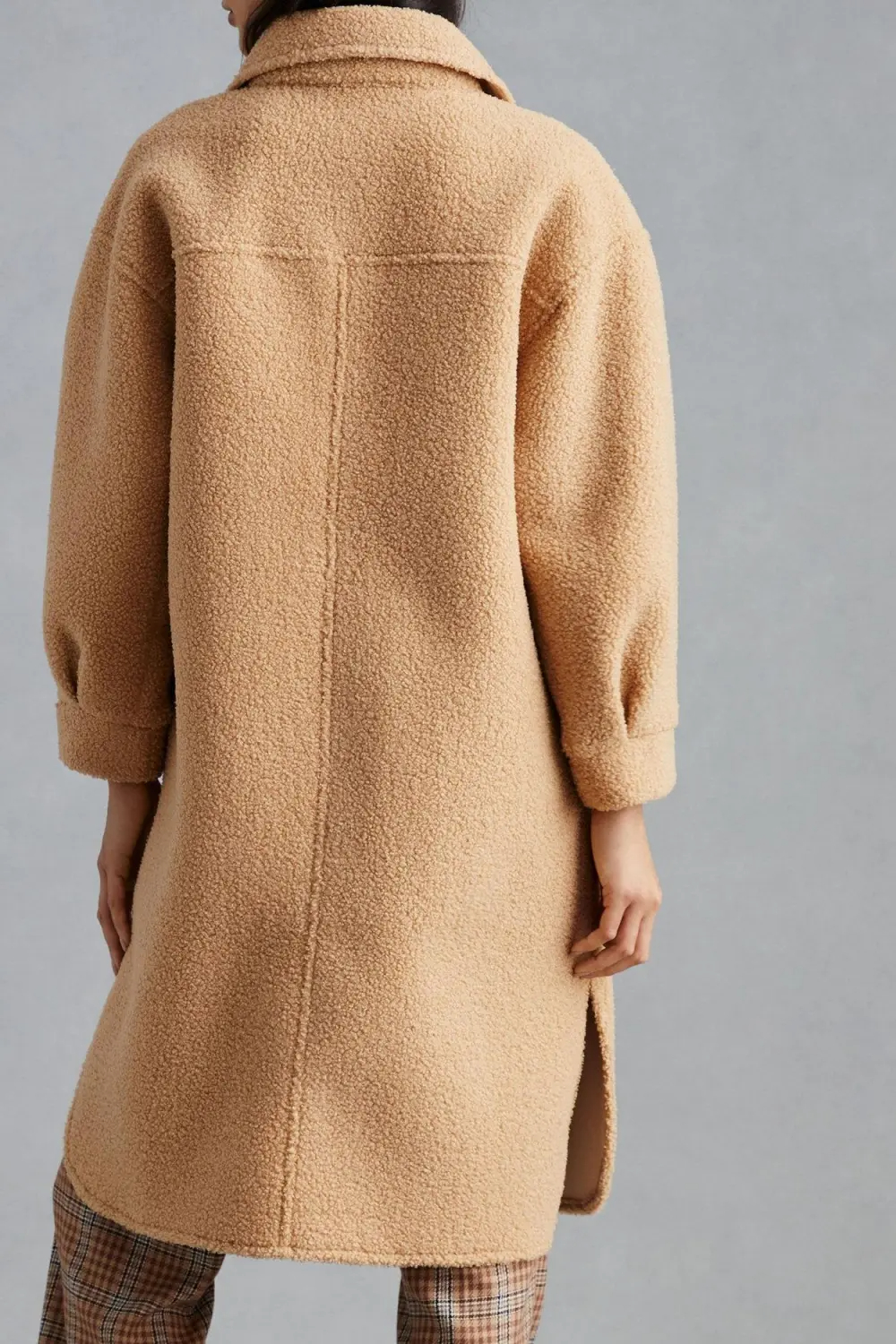 Beige Oversized Shirt Jacket