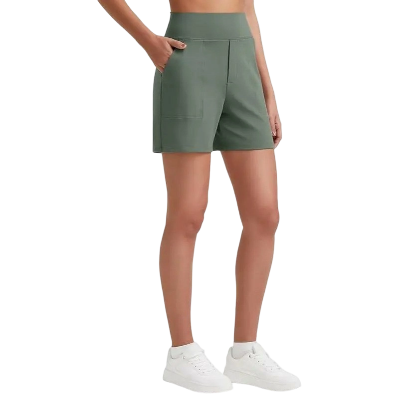✨Women’s High-Waisted Athletic Shorts – Quick-Dry Running & Yoga Shorts with Pockets